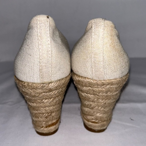 Merona Wedge Heel Penelope Neutral Comfortable Platforms Espadrille Tweed Wedges - Picture 6 of 7